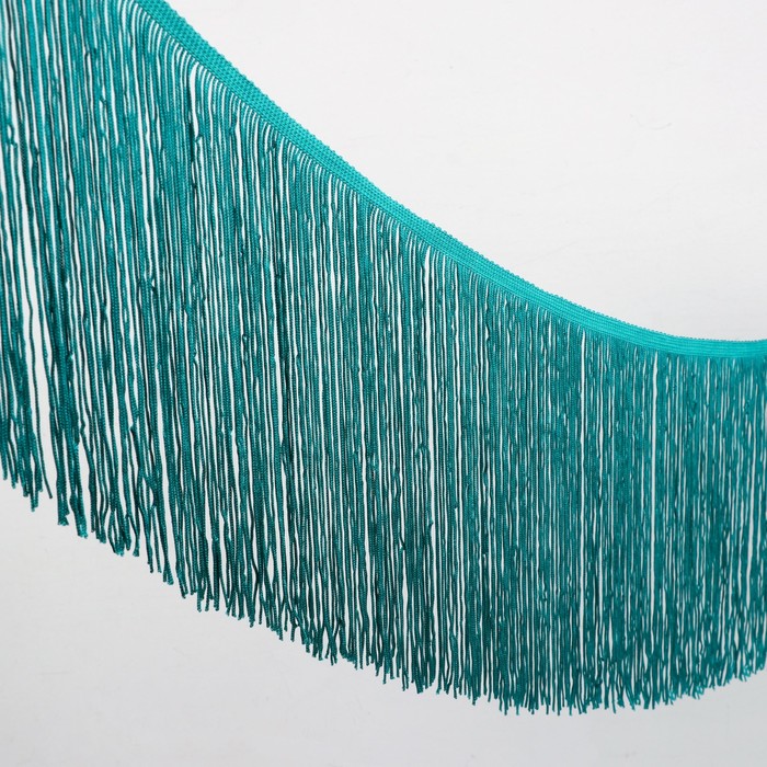 Тесьма декоративная "Бахрома", ширина 20см, длина 5±1м, цвет зелёный