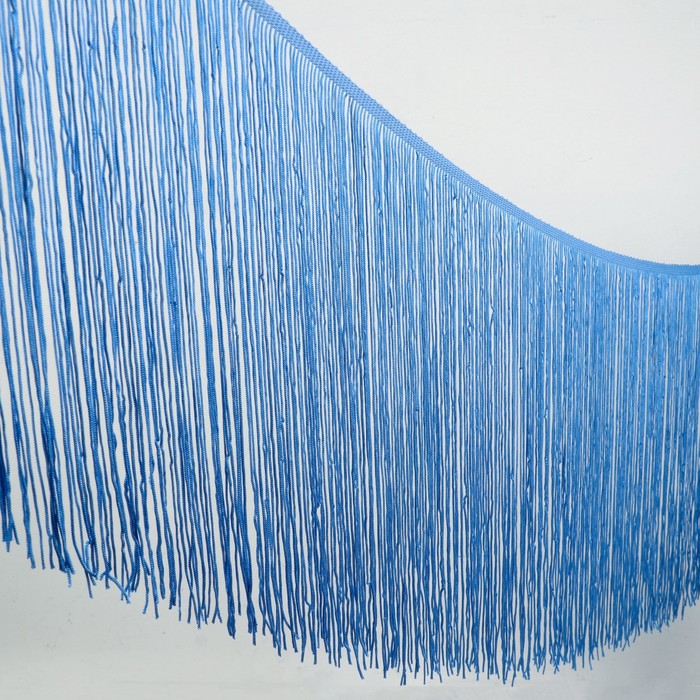 Тесьма декоративная "Бахрома", ширина 30см, длина 5±1м, цвет голубой