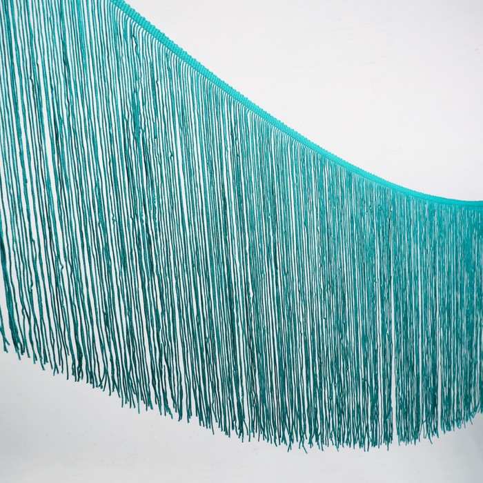 Тесьма декоративная "Бахрома", ширина 30см, длина 5±1м, цвет зелёный