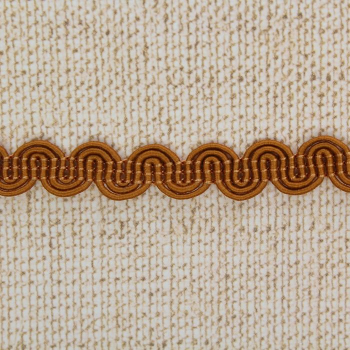 Тесьма декоративная "Волна", ширина 10мм, длина 10±1м, цвет коричневый