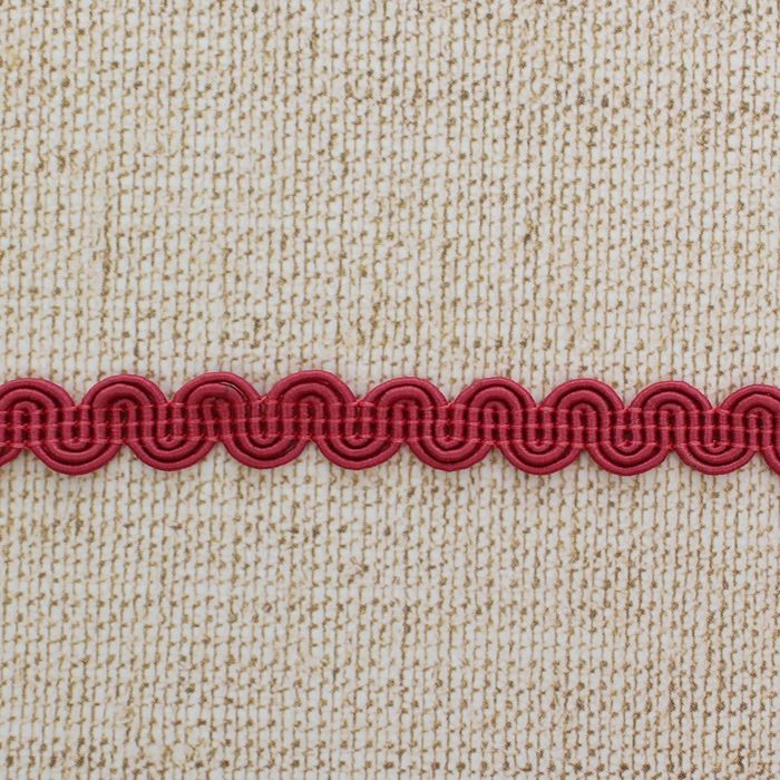 Тесьма декоративная "Волна", ширина 10мм, длина 10±1м, цвет ярко-розовый