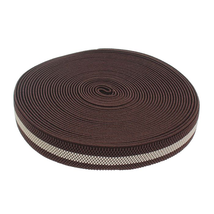 Резинка, ширина 30мм, 10±1м, цвет коричнево-бежевый