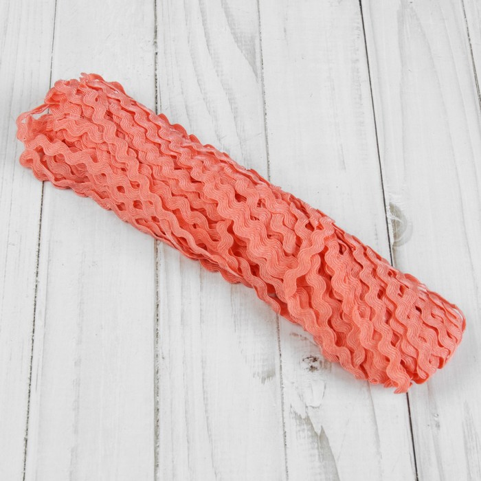 Тесьма "Вьюнчик", ширина 5мм, длина 25±1м, цвет персиковый