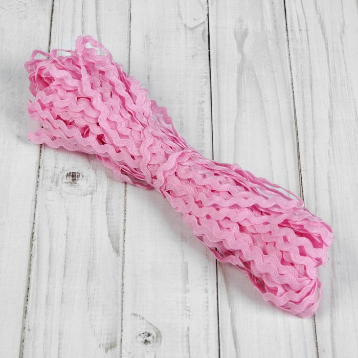 Тесьма "Вьюнчик", ширина 5мм, длина 25±1м, цвет светло-розовый