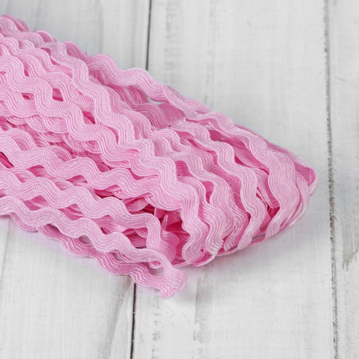 Тесьма "Вьюнчик", ширина 5мм, длина 25±1м, цвет светло-розовый