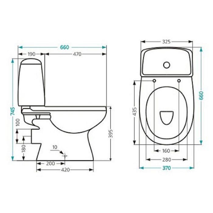 Унитаз напольный Santek "Цезарь", 1.WH30.1.745
