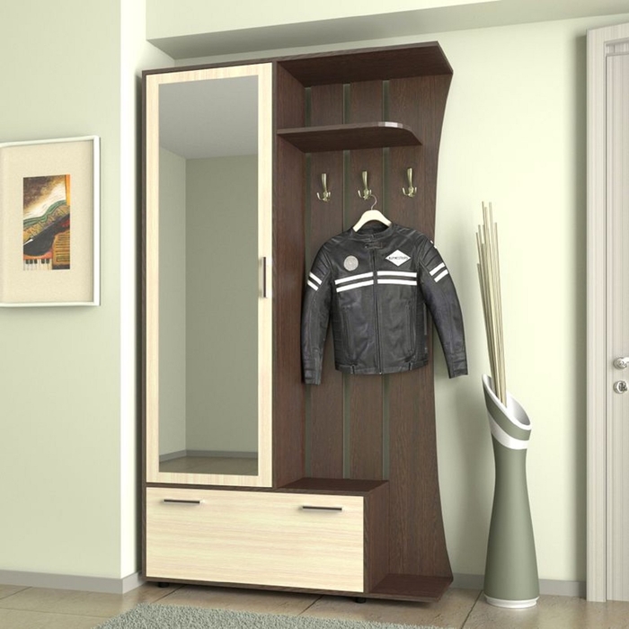 Прихожая Катрин 1154х345х2000 венге/дуб млечный, лев.