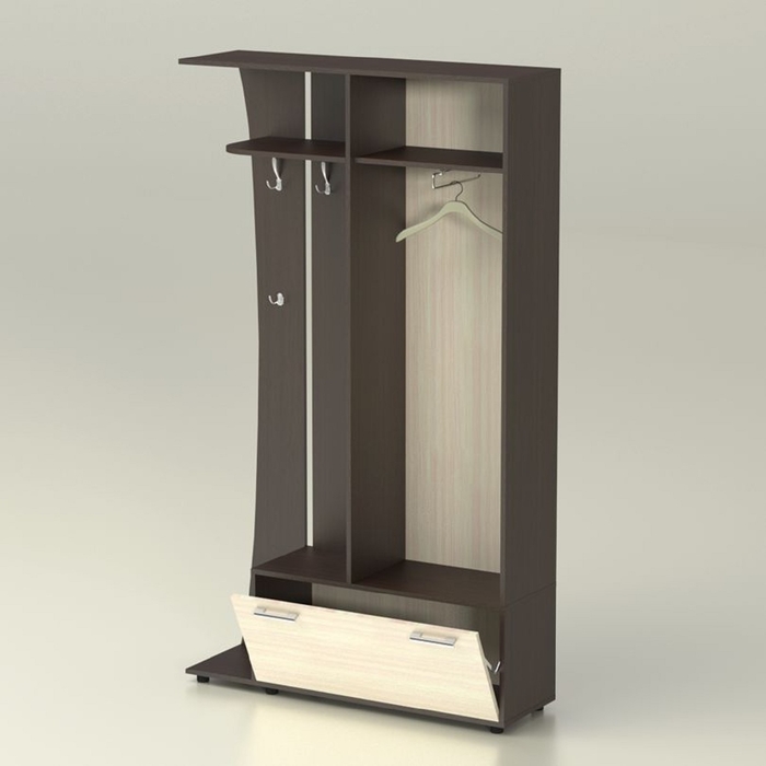 Прихожая Катрин 1154х345х2000 венге/дуб млечный, прав.