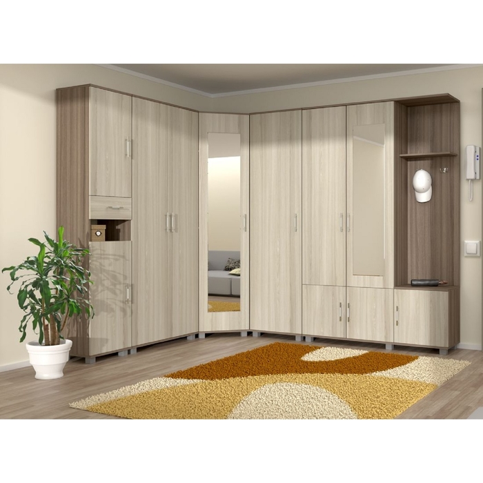 Шкаф Надежда 536х354х2016 ясень шимо темный/ясень шимо светлый