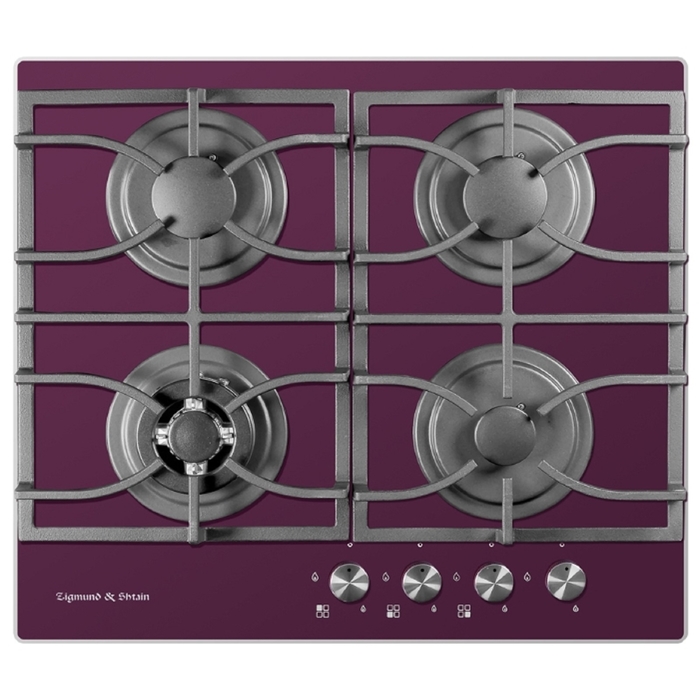 Варочная поверхность Zigmund & Shtain MN 115.61 V, газовая, 4 конфорки, фиолетовый