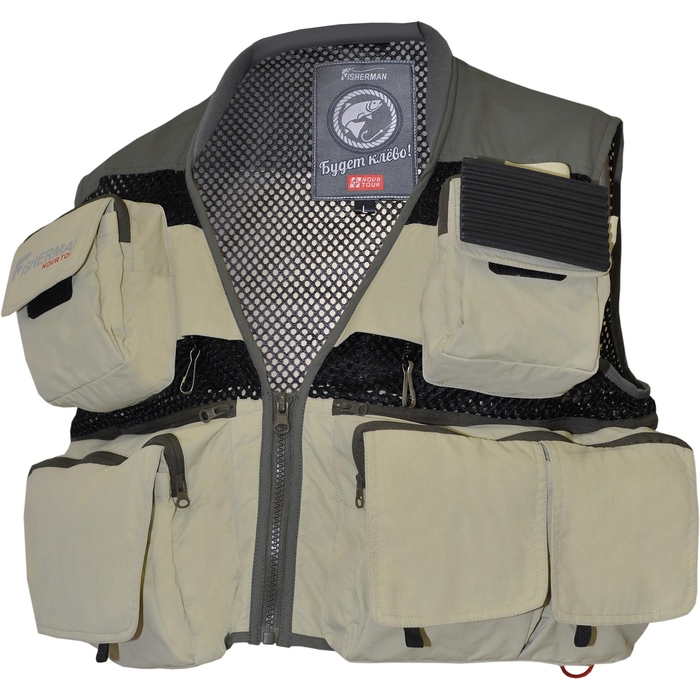 Жилет рыболовный "Профи Лайт" XXL, Хаки