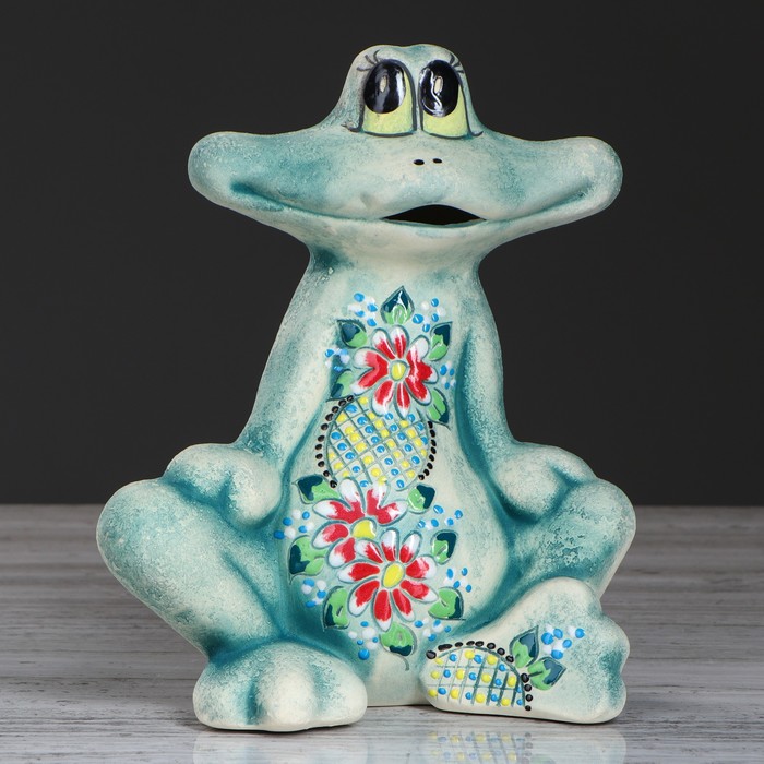 Копилка "Лягушка" шамот, микс