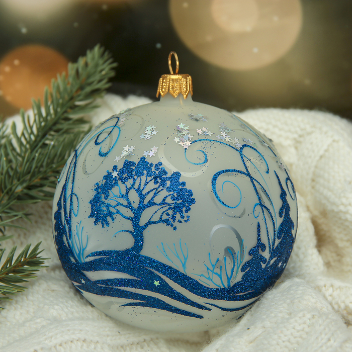 Новогодний шар ручной работы "Лесной"