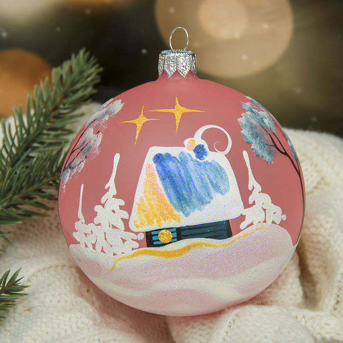 Новогодний шар ручной работы "Ночь" микс