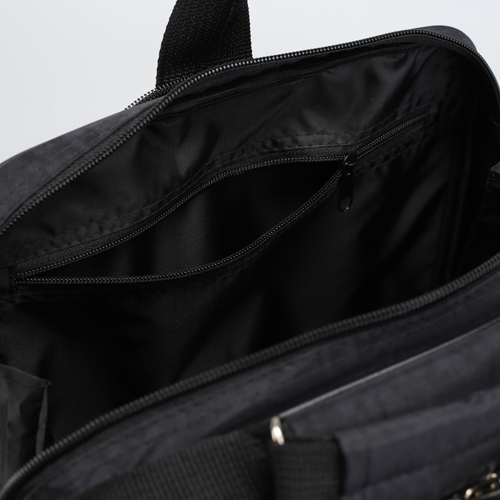 Сумка-рюкзак мужская на молнии, 1 отдел, цвет чёрный