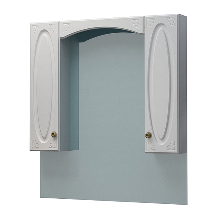 Шкаф-зеркало "Милана 90С", белый