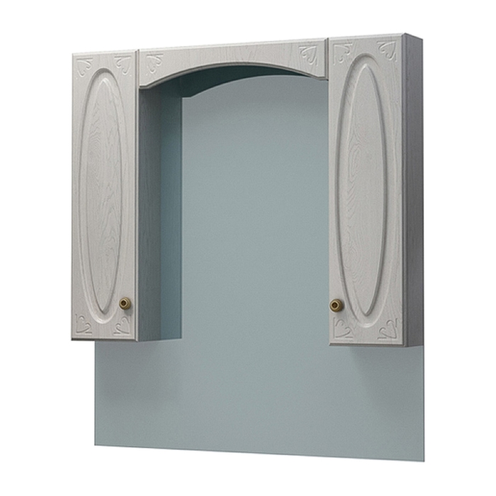 Шкаф-зеркало "Милана 90С", цвет дуб выбеленный