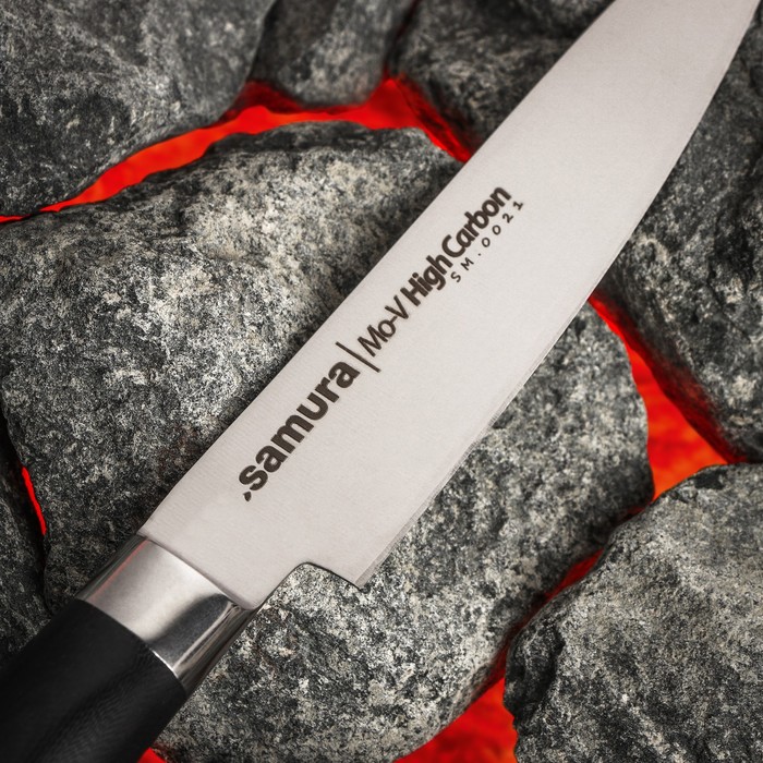 фото Нож кухонный samura mo-v, универсальный, лезвие 12 см