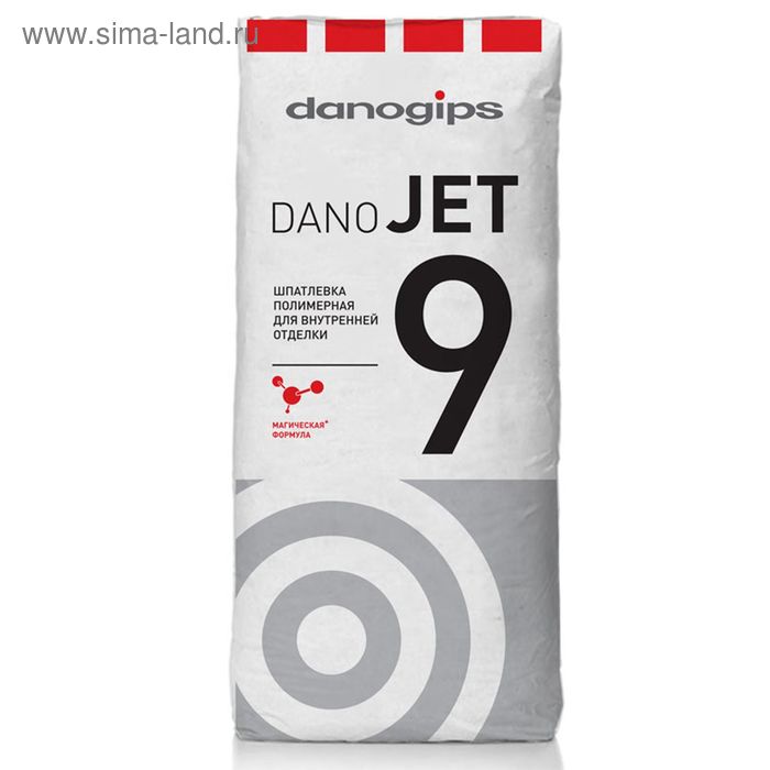 

Шпатлёвка финишная полимерная для внутренней отделки Dano Jet 9, 20 кг (48 шт/пал)