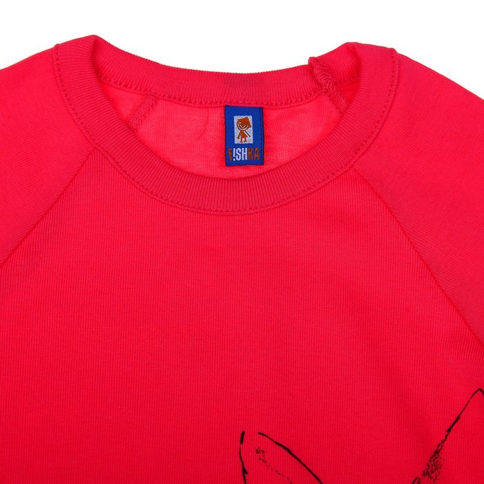 Джемпер для девочки "Олень с бантиком", рост 98 (26), цвет розовый