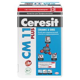 

Клей для керамической плитки и керамогранита Ceresit CM11 Plus, 5 кг (220 шт/пал)