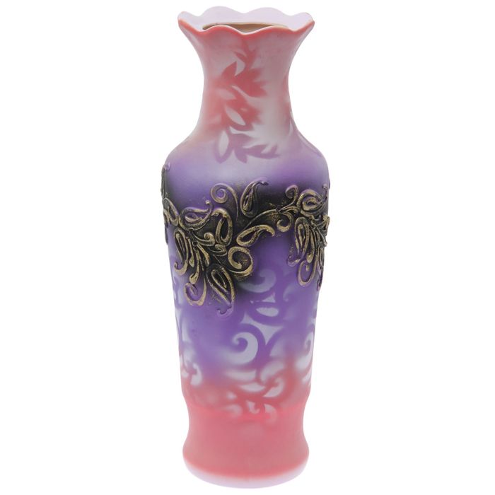 Ваза напольная "Люда" барокко, фиолетово-розовый