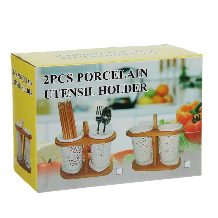 Набор подставок для столовых приборов "Эстет", рисунок соты, 20х10х15 см