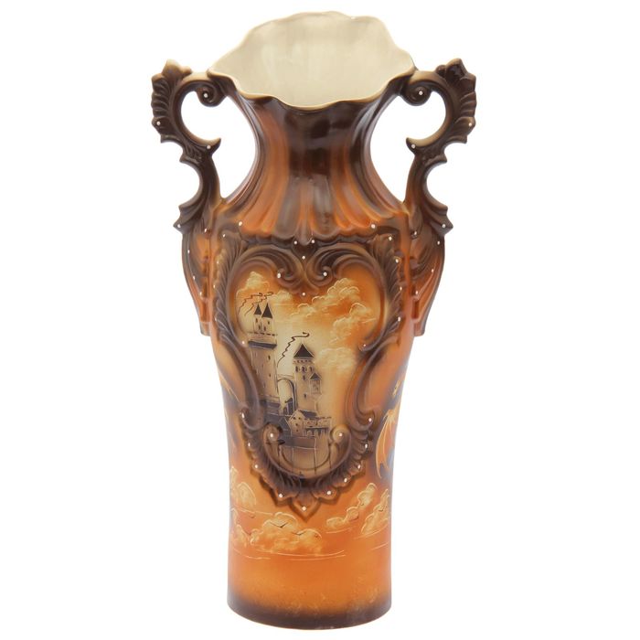 Ваза напольная "Весна" жемчуг, роспись, замок