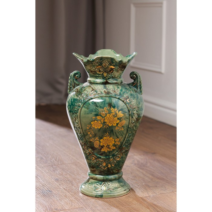 Ваза напольная "Кристи" малахит, зелёный