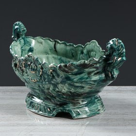 

Конфетница "Ладья", под малахит, 18 см