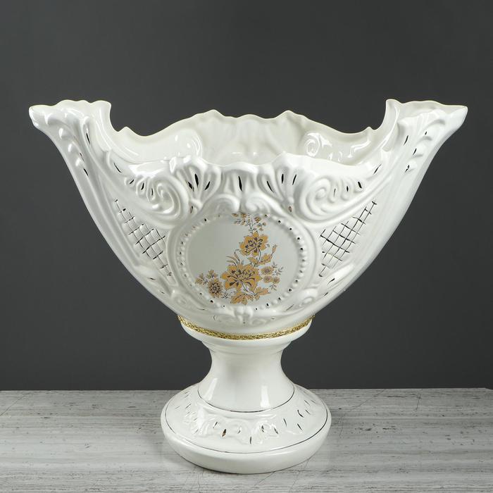 Конфетница "Ладья" большая, белая