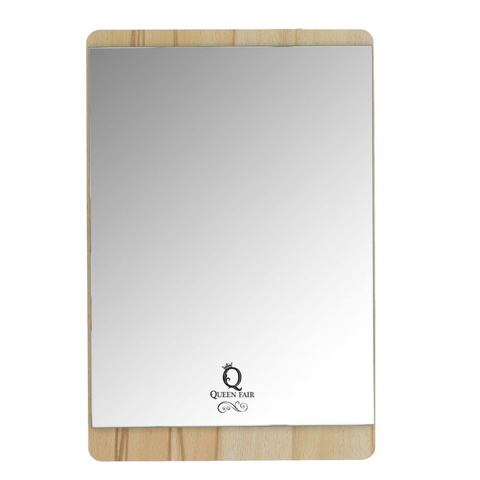 Зеркало на подставке, прямоугольное, без увеличения, цвет бежевый