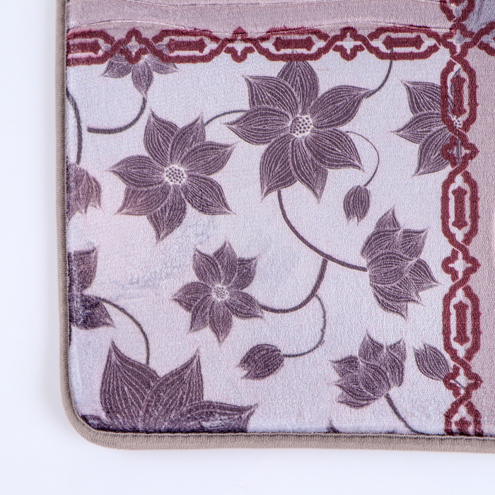 Набор ковриков для ванной и туалета "Коллаж" 2 шт, цвет серый