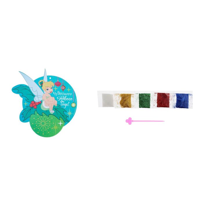 Фреска форменная блестками "Чудесного Нового года", Феи, 5 цветов по 2 грамм, стека