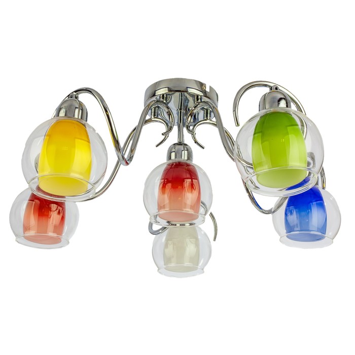 Люстра модерн "Мегаполис" 6 рожков микс (220V 40W E14)