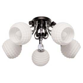 

Люстра модерн "Бьянка" 5 ламп 40W E27 основание хром с черным 51х51х27 см