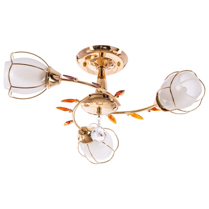 Люстра "Кармела золотая" 3 лампы (220V 60W E27)