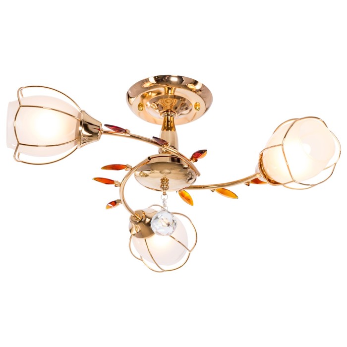 Люстра "Кармела золотая" 3 лампы (220V 60W E27)