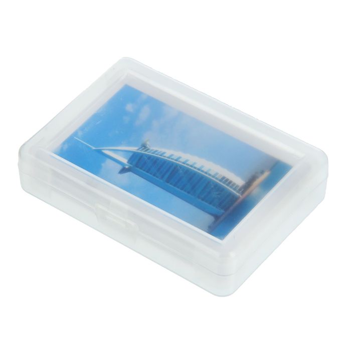 Карты игральные пластиковые "Эмираты", 54 шт., 23 мкм, 8,8 × 5,7 см, пластиковый футляр, микс