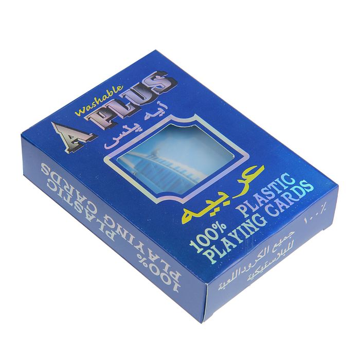 Карты игральные пластиковые "Эмираты", 54 шт., 23 мкм, 8,8 × 5,7 см, пластиковый футляр, микс