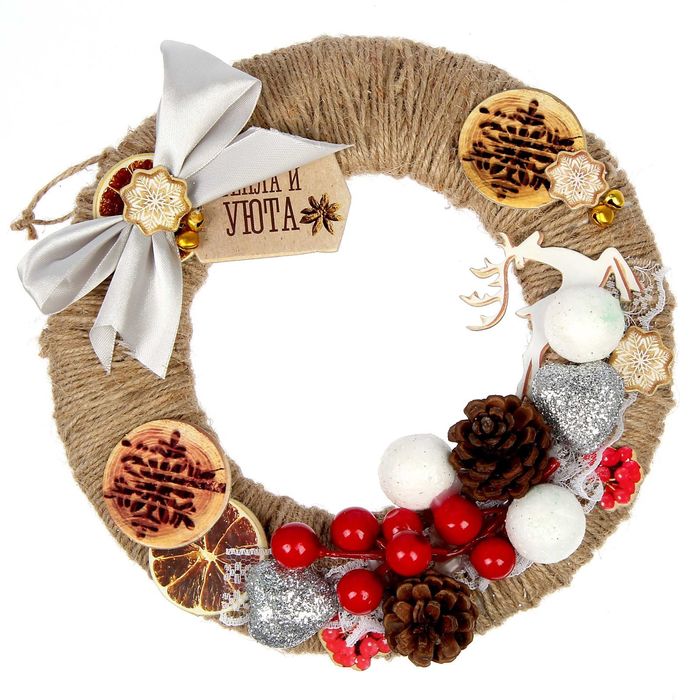 Новогодний венок «Снежная история», набор для создания, 20 × 20 см