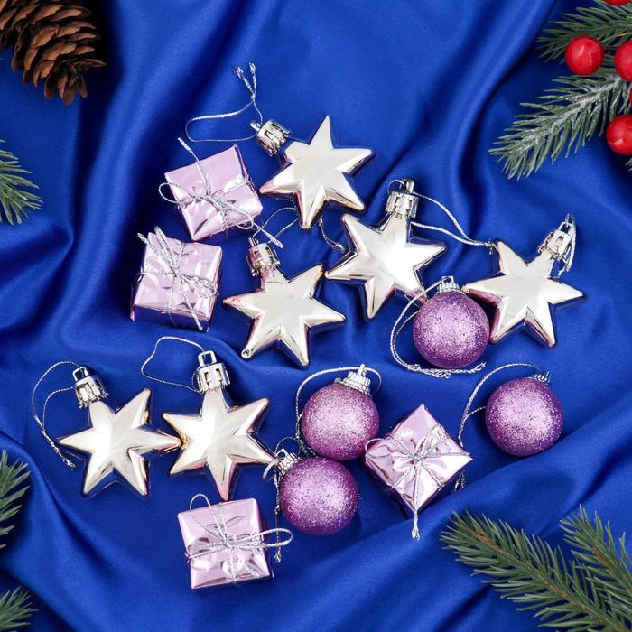 Ёлочные игрушки "Звёзды и подарки" (набор 19 шт.)