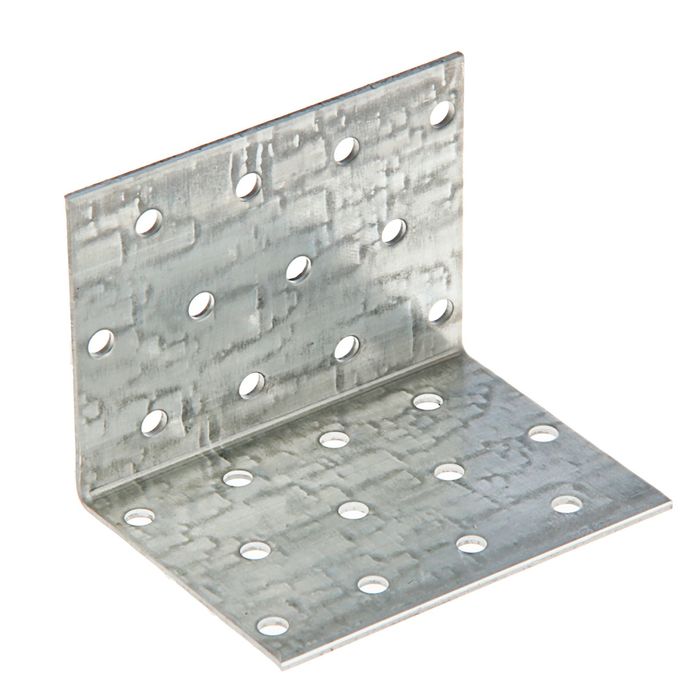 Крепежный уголок равносторонний KUR, 80х60х60 мм, в коробке 50 шт.