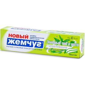 

Зубная паста «Новый жемчуг», отбеливание, зелёный чай и мята, 100 мл