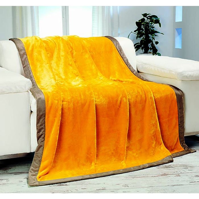 Плед GOEZZE Seiden-Feeling, 150X200, цвет желтый