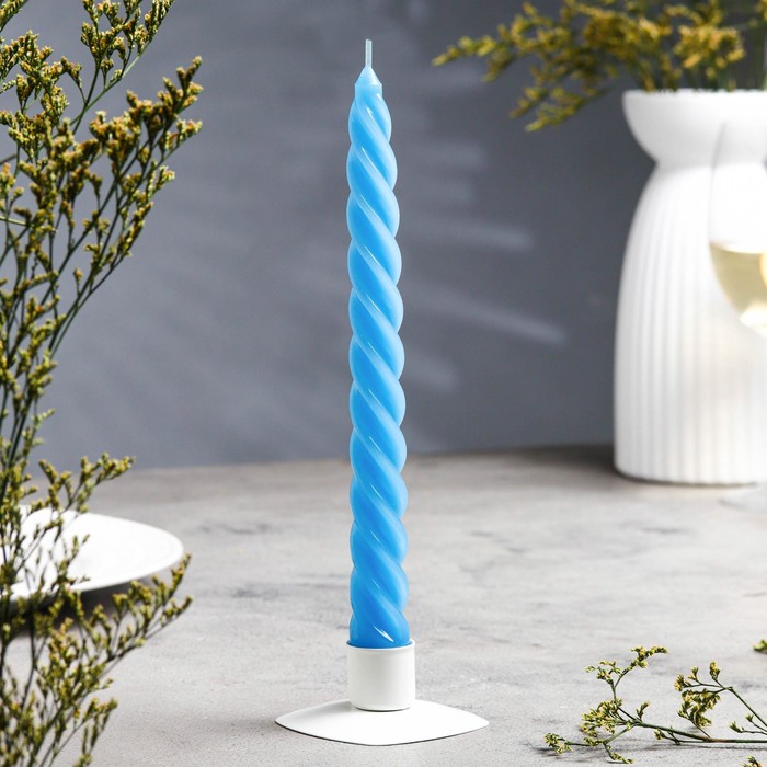 Свеча витая синяя
