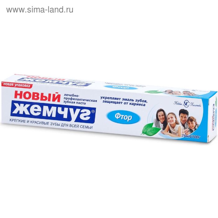 цена Зубная паста Новый Жемчуг «Фтор», 75 мл
