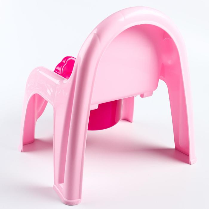 купить Горшок-стульчик с крышкой, цвет розовый