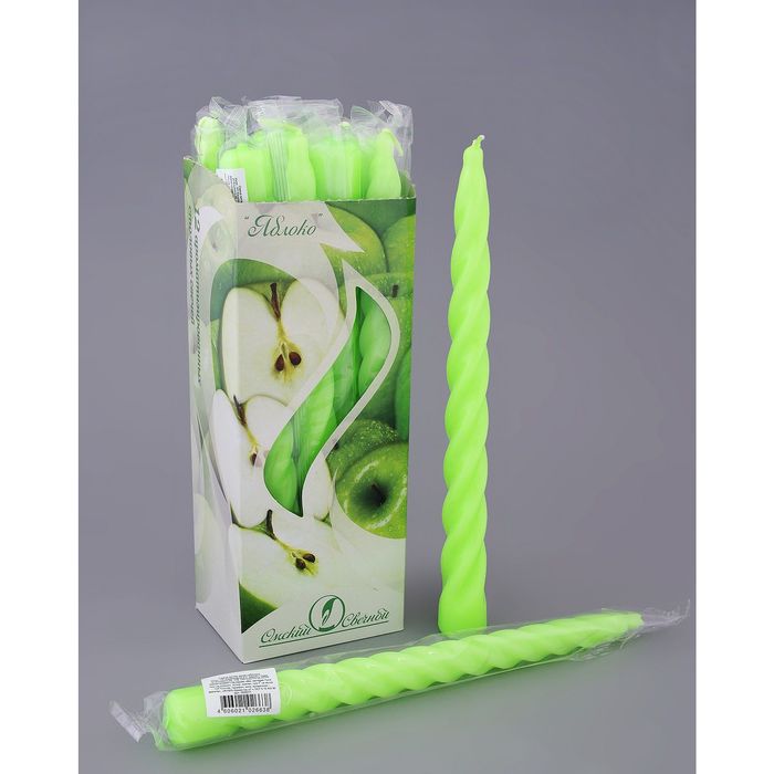 Свеча витая ароматическая "Яблоко"