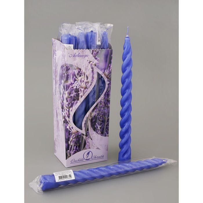 Свеча витая ароматическая "Лаванда"